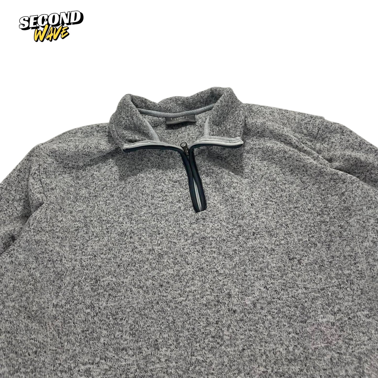 VINTAGE CHISEL GREY QUARTER ZIP FLEECE (XL)