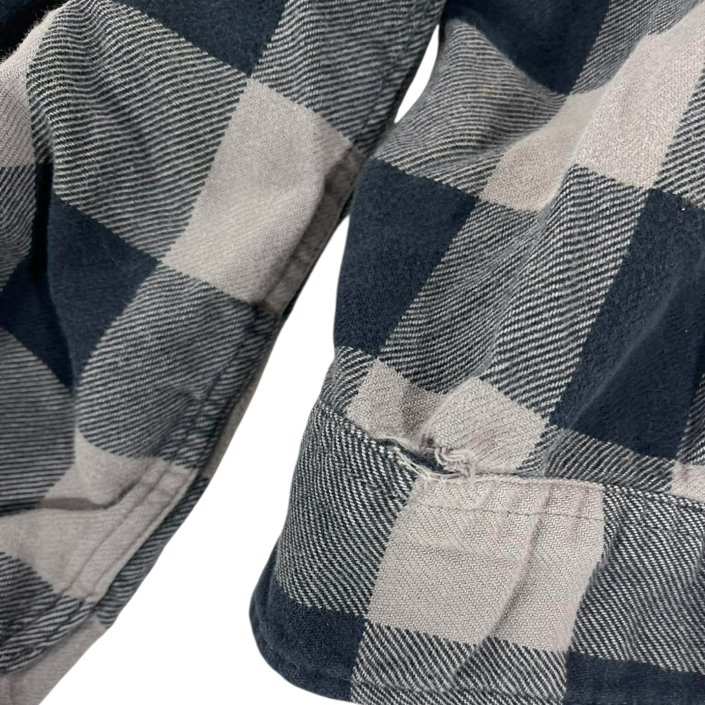 VINTAGE LEVIS BLACK & GREY FLANNEL SHIRT (L-XL)