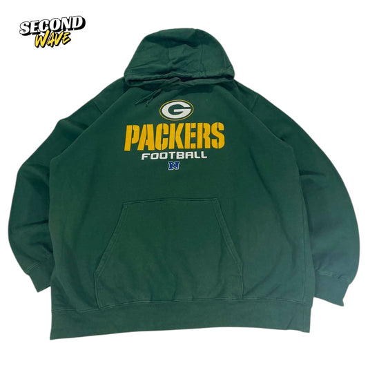 NFL GREEN BAY PACKERS GREEN HOODIE (L-XL)
