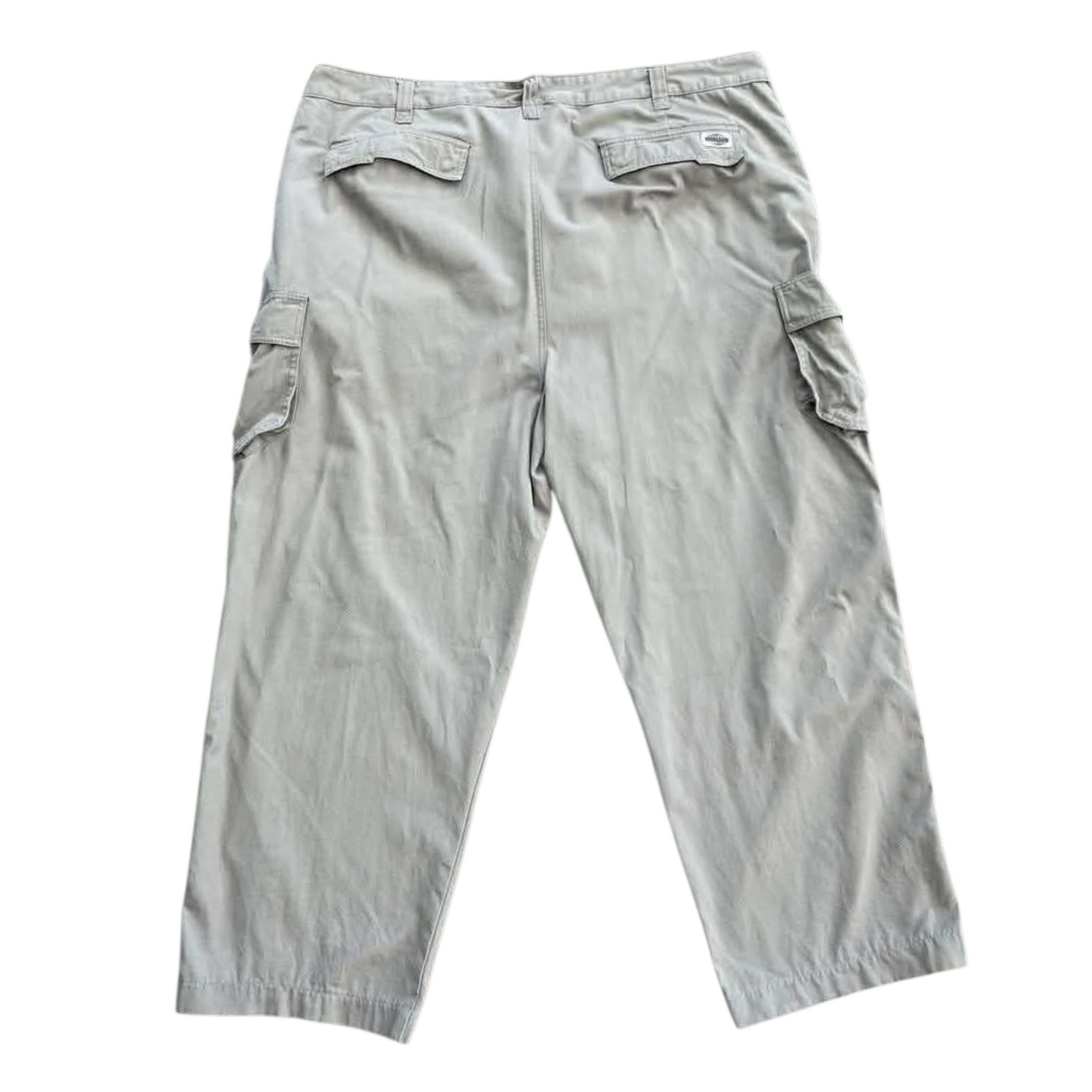 KHAKI CARGO PANTS WITH BLUE LINING (44)