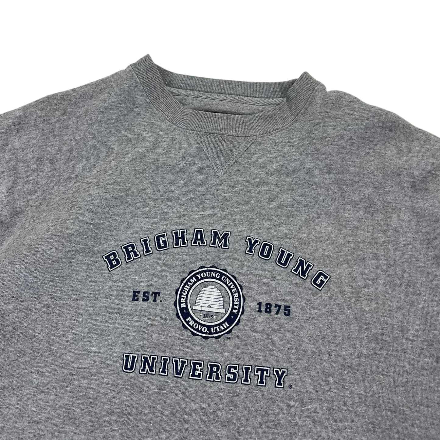 VINTAGE GREY BRIGHAM YOUNG UNIVERSITY CREWNECK (M)