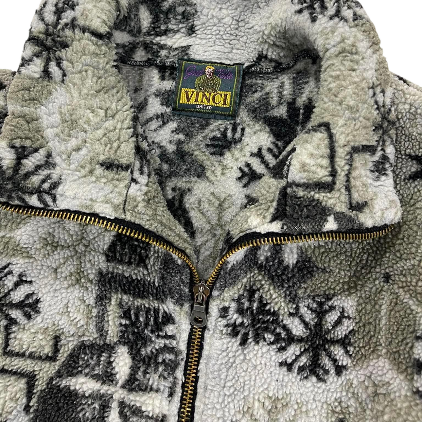 90S QUARTER ZIP FLEECE JACKET (L)