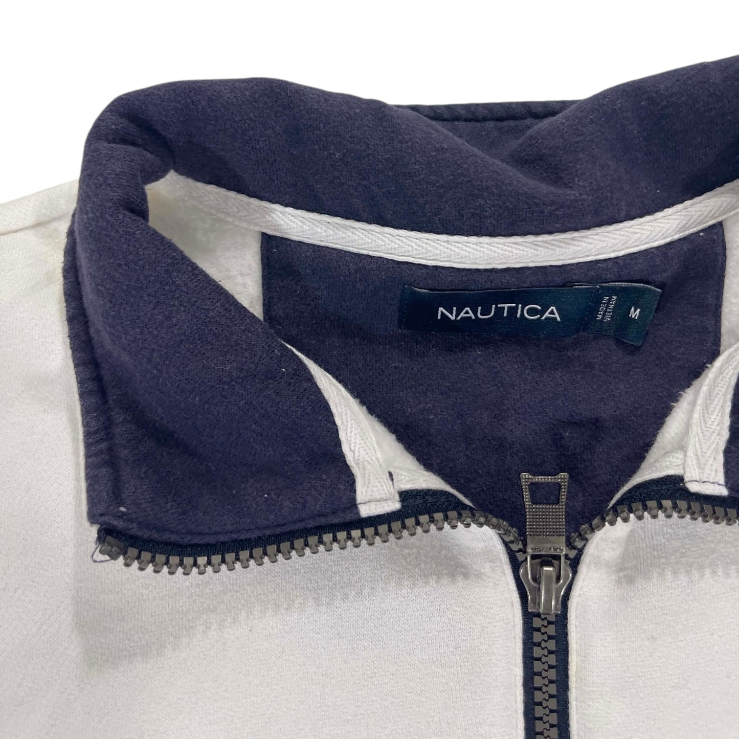 VINTAGE NAUTICA WHITE QUARTER ZIP (M)