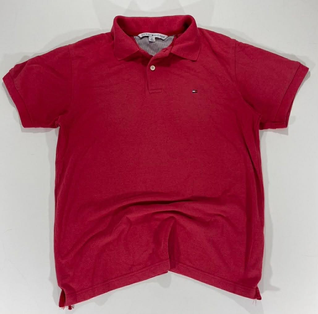 TOMMY HILFIGER RED POLO SHIRT (M)