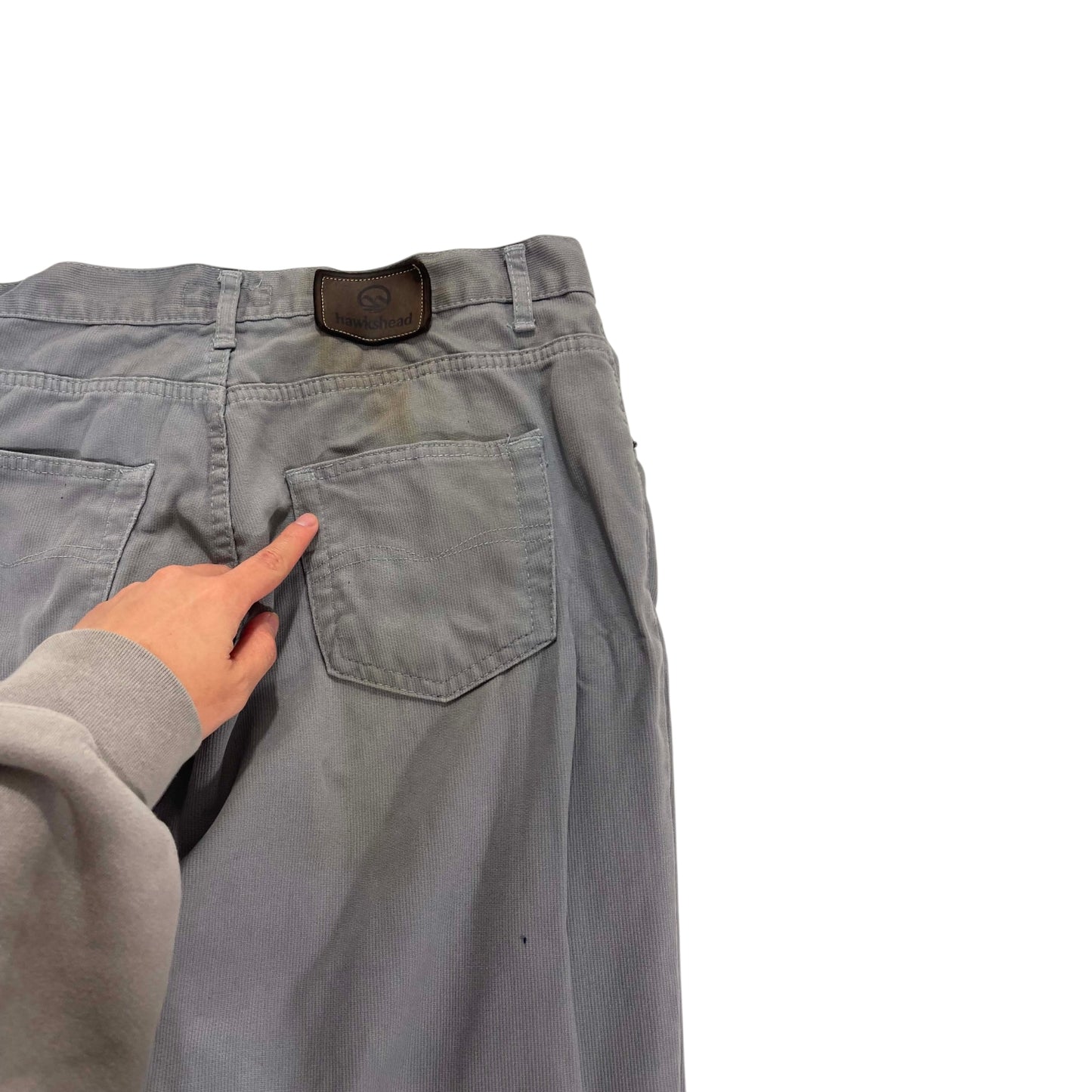 Y2K HAWKSHEAD BAGGY GRAY PANTS (36")