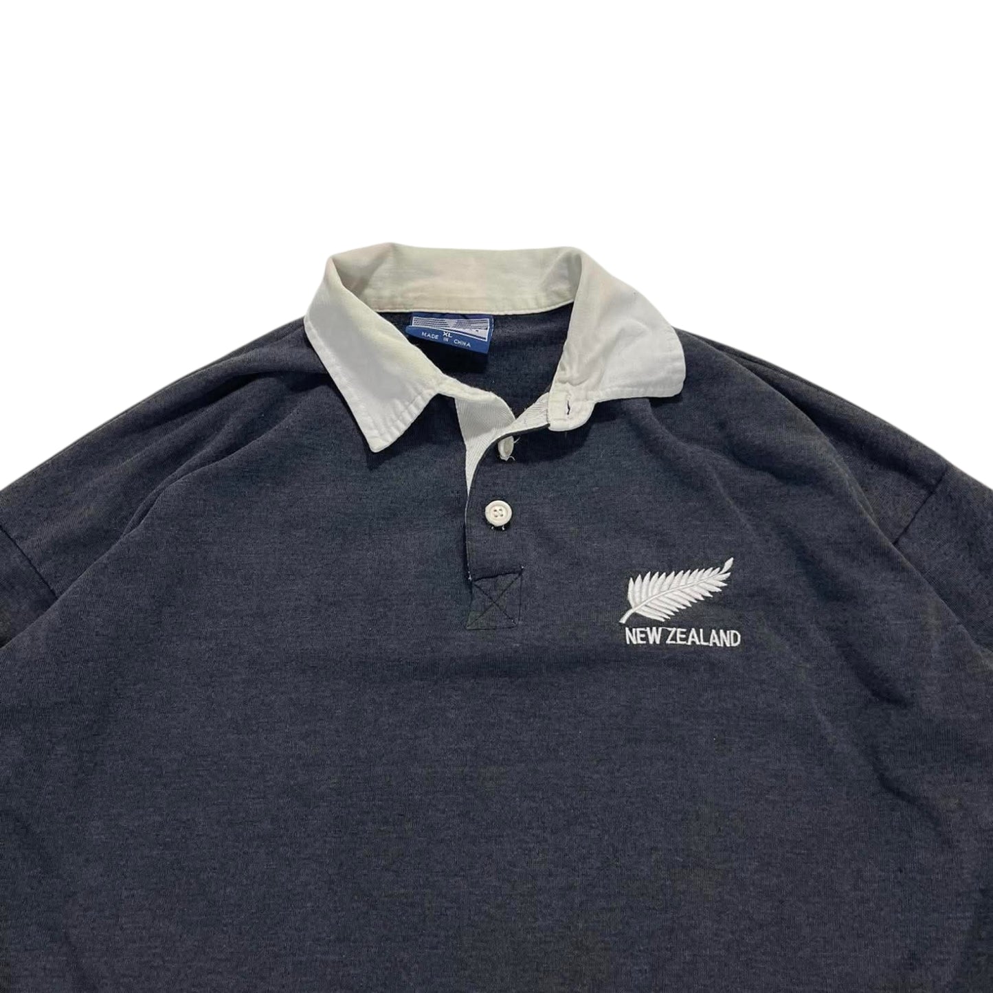 VINTAGE FADED WEST COAST CLOTHING NEW ZEALAND RUGBY SHIRT (XL)
