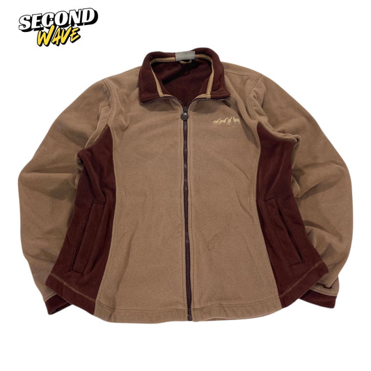 Y2K OUTBACK TRADING CO. BROWN & TAN FLEECE JACKET (M)