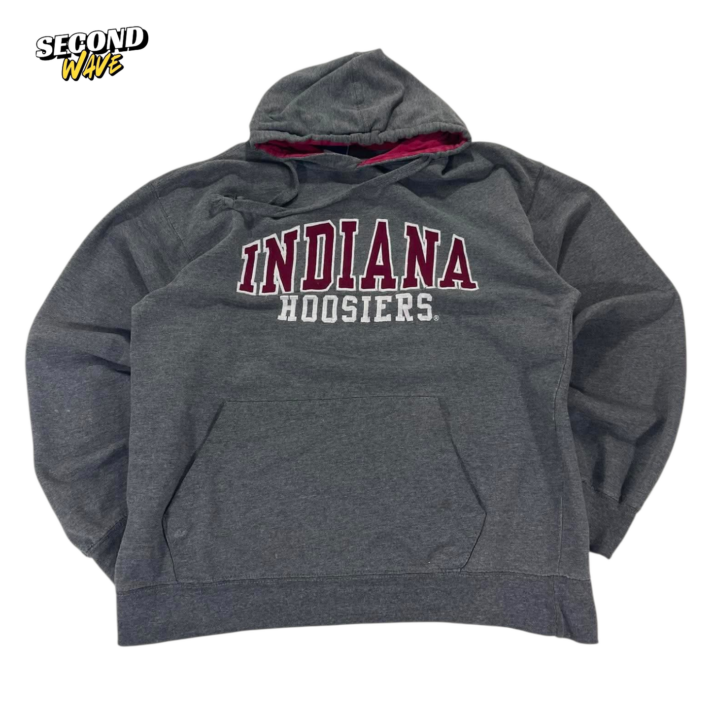 VINTAGE INDIANA UNIVERSITY GREY HOODIE (L)