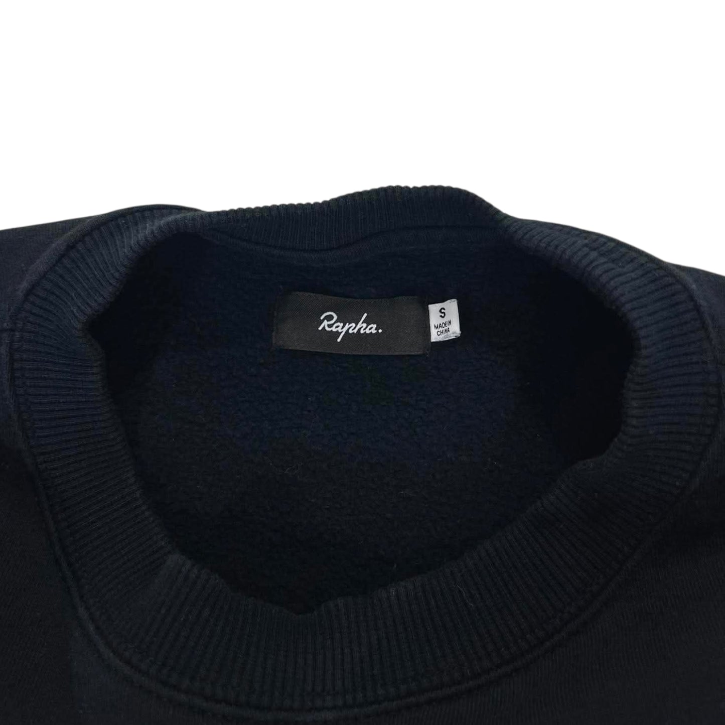 RAPHA EMBROIDERED BLACK CREWNECK SWEATSHIRT (S)