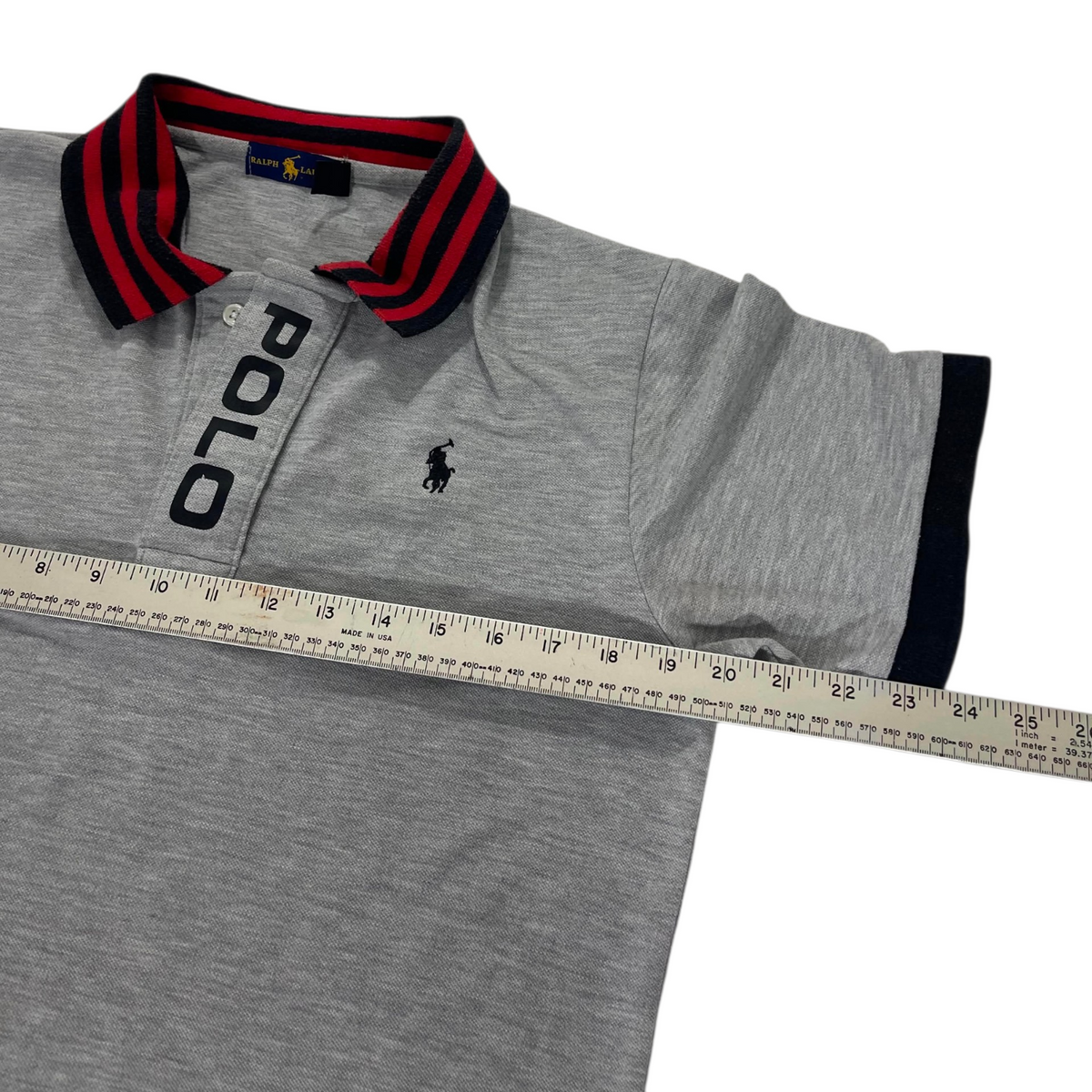 BL POLO RALPH LAUREN GRAY POLO SHIRT (M-L)