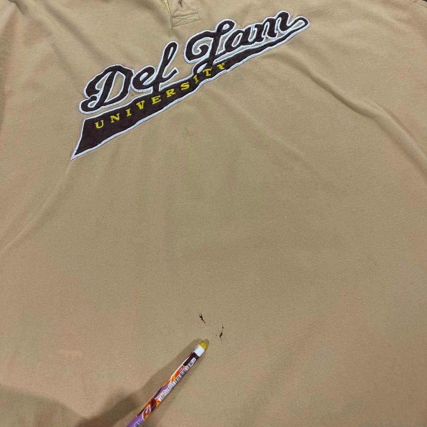 VINTAGE DEF JAM UNIVERSITY BROWN LONG SLEEVE SHIRT (XL)