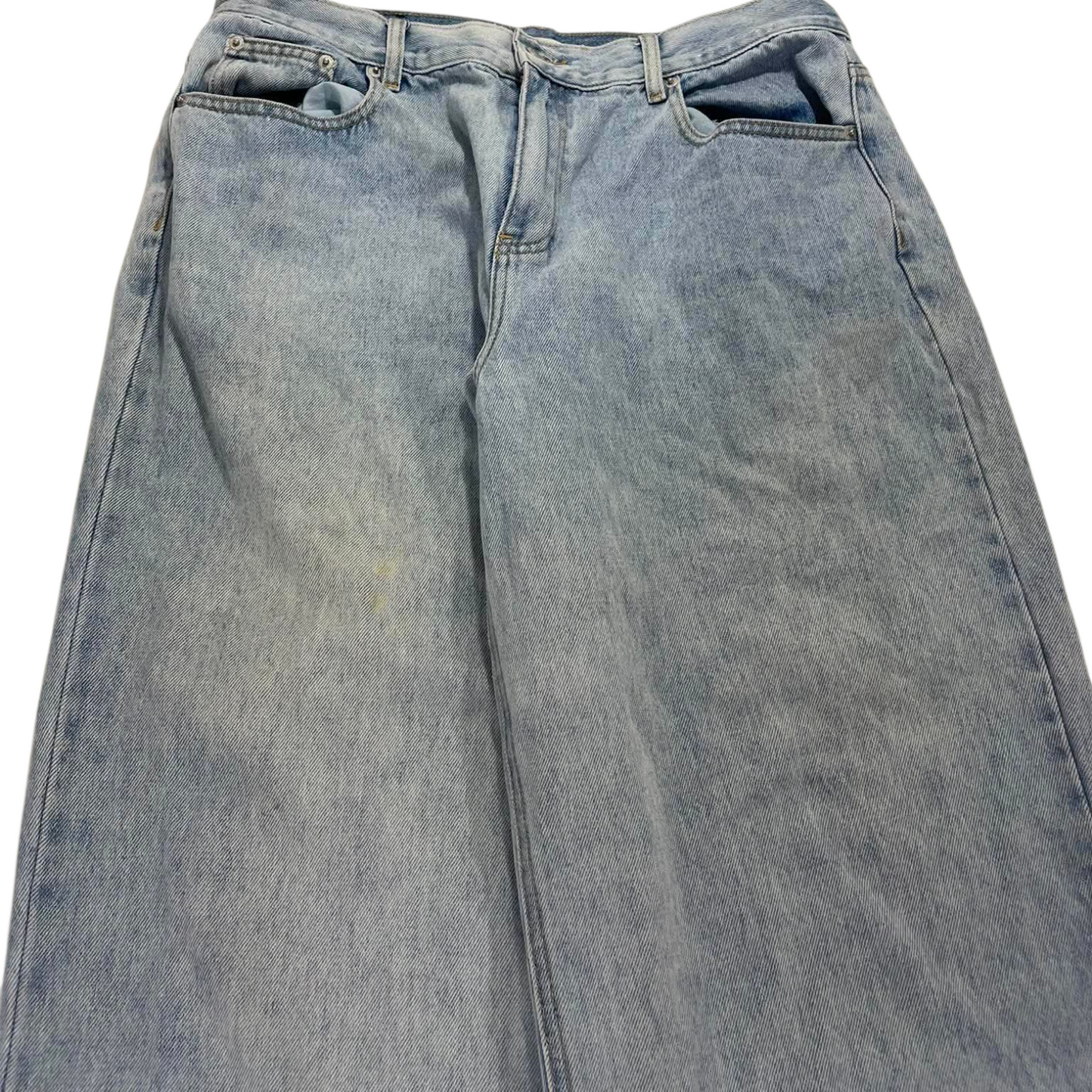 GLASSONS WIDE LEG BLUE DENIM JEANS (14)