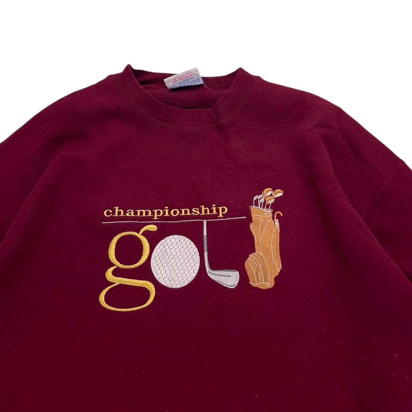90S BURGUNDY GOLF CHAMPIONSHIP CREWNECK (XL)