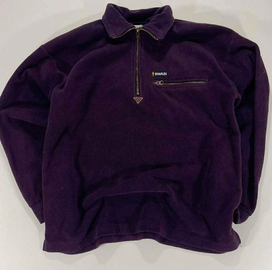 Y2K SWAZI PURPLE QUARTER ZIP FLEECE (L)