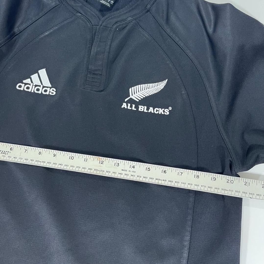 VINTAGE ADIDAS ALL BLACKS BLACK RUGBY JERSEY (M)