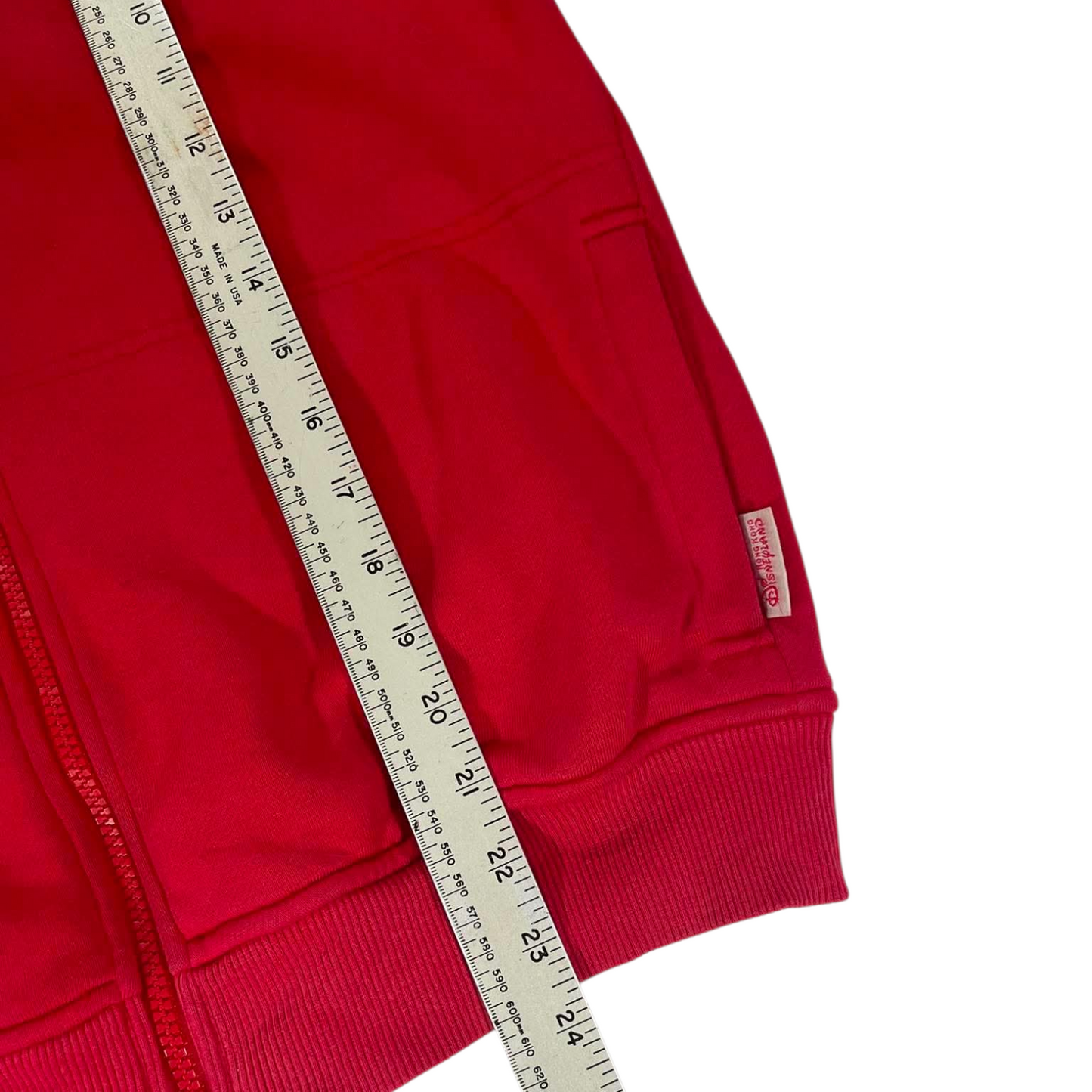 DISNEY MICKEY MOUSE RED ZIP UP HOODIE (M)