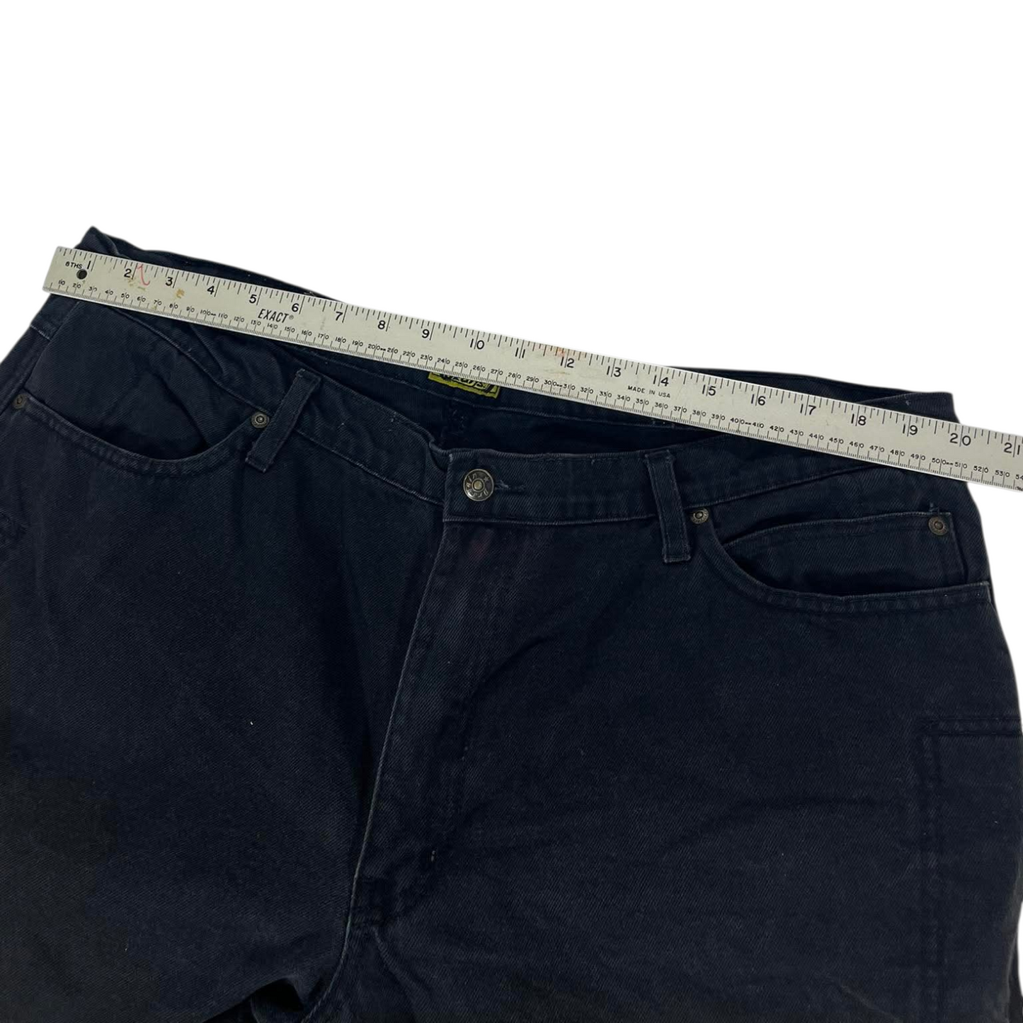VINTAGE DRAGGIN BAGGY BLACK DENIM JEANS WITH A RELAXED FIT (40)