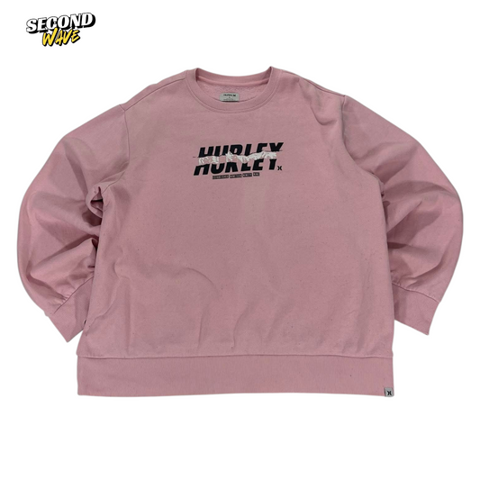 HURLEY PINK CREWNECK SWEATSHIRT (L)