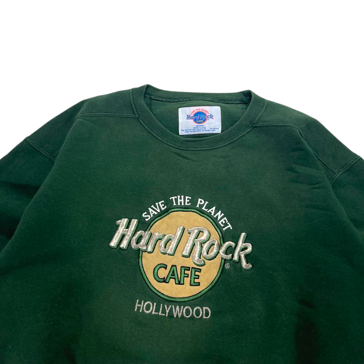 VINTAGE EMBROIDERED HARD ROCK CAFE HOLLYWOOD (M)