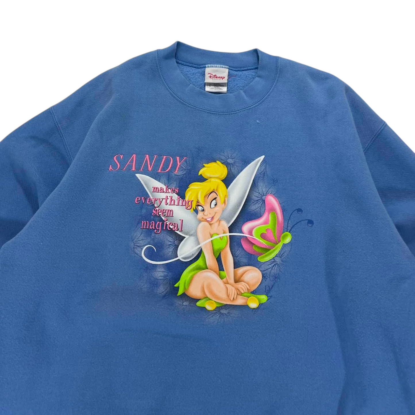 VINTAGE DISNEY TINKERBELL BLUE SWEATSHIRT (L)