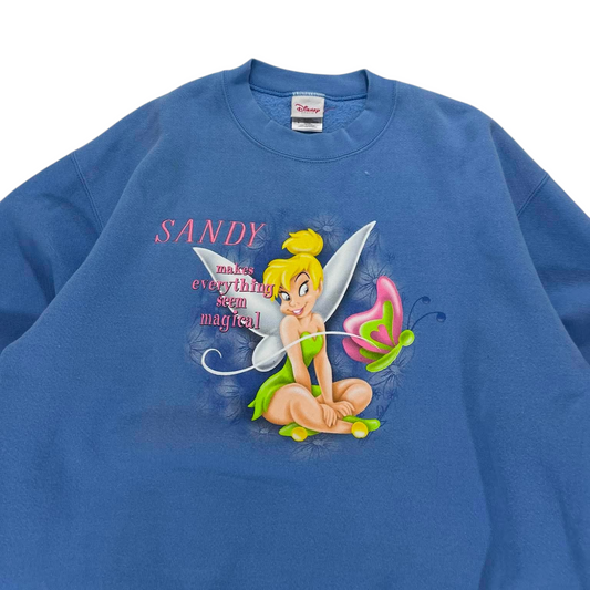 VINTAGE DISNEY TINKERBELL BLUE SWEATSHIRT (L)