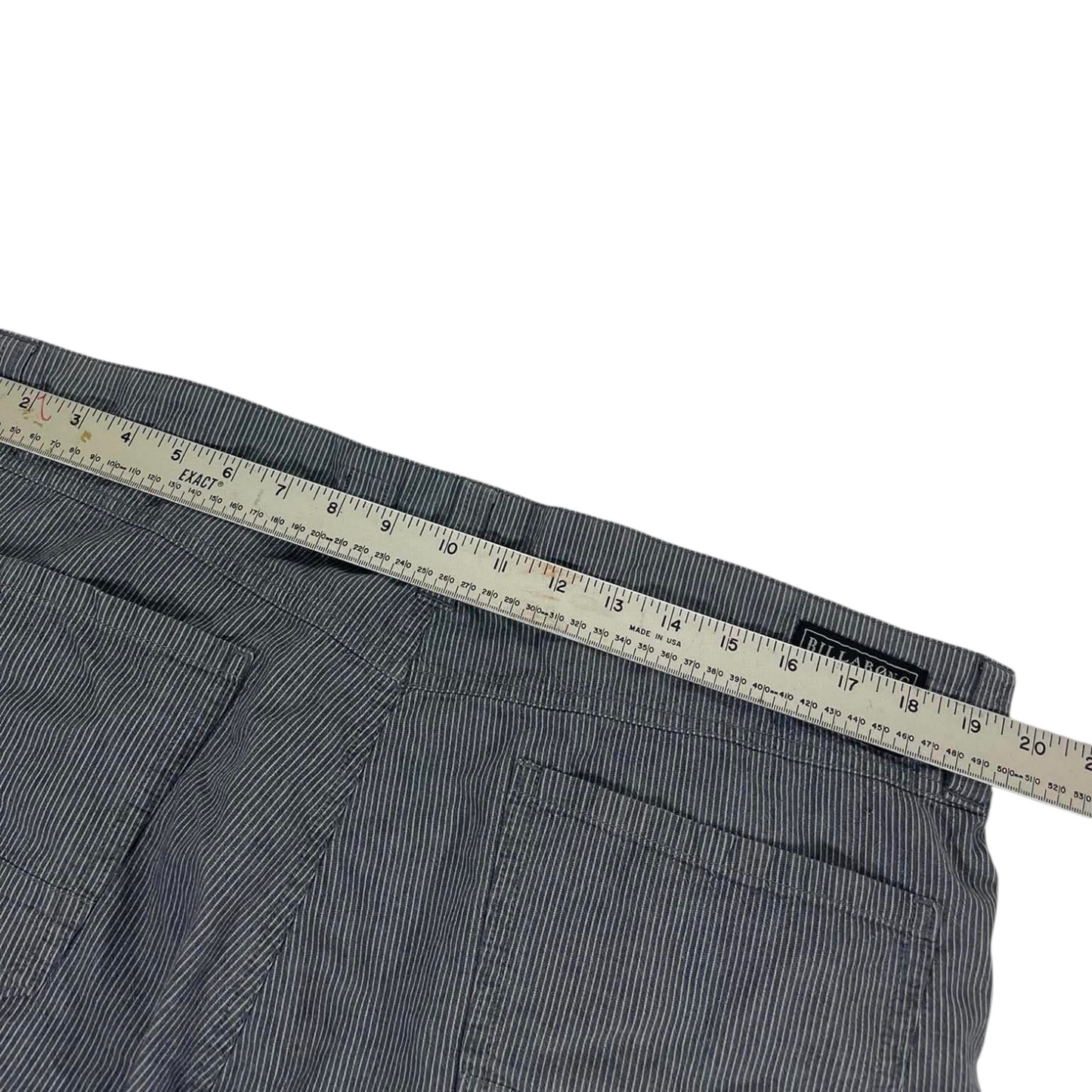 VINTAGE BILLABONG GREY STRIPED SHORTS (40)
