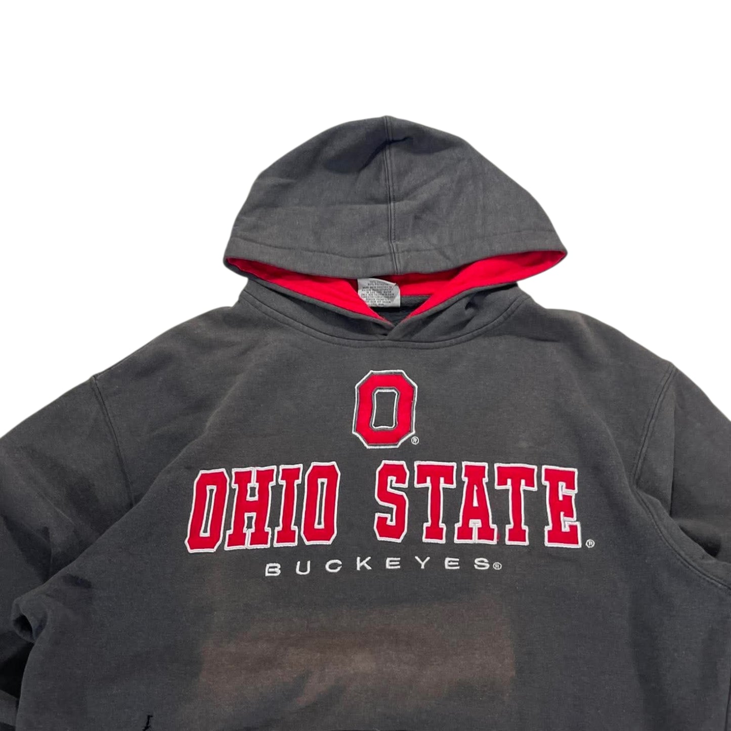 TRASHED FADED OHIO STATE BUCKEYES HOODIE (M)