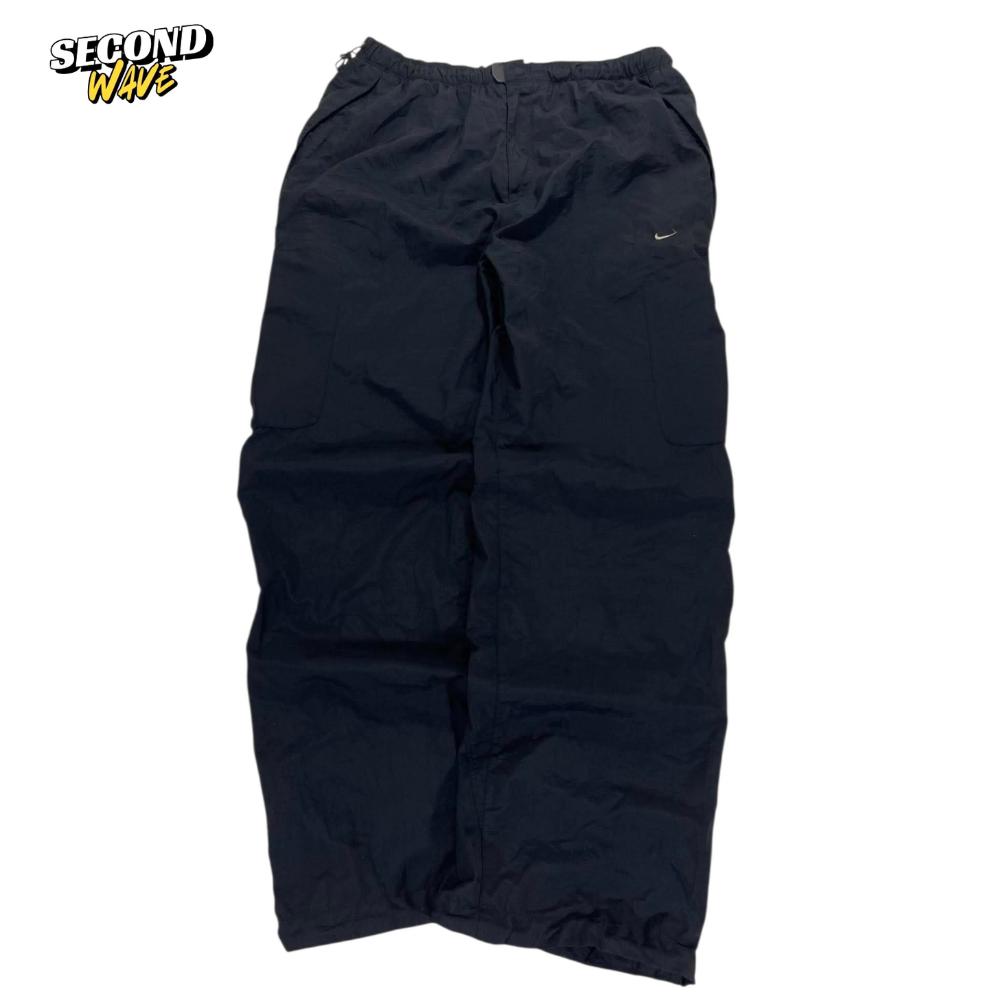 VINTAGE NIKE BLACK TRACK PANTS (L)