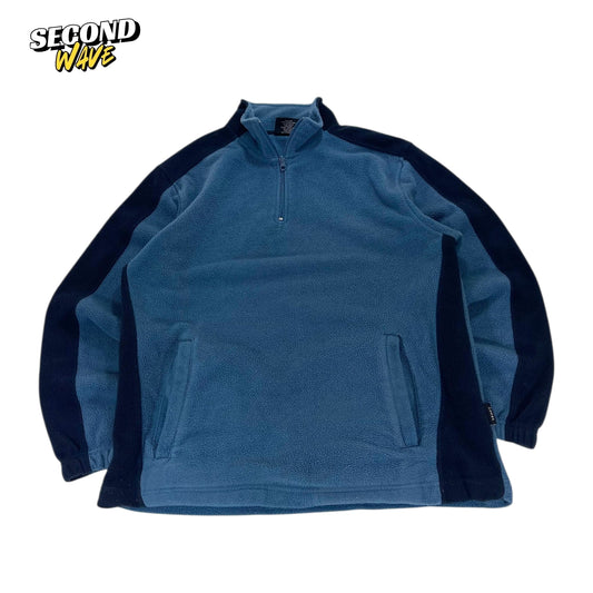 LOWES NAVY BLUE QUARTER ZIP FLEECE (M)