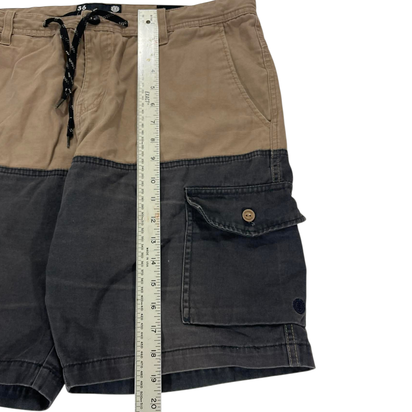 ELEMENT BROWN CARGO SHORTS (36)