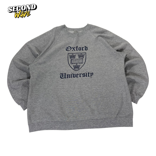 VINTAGE OXFORD UNIVERSITY GREY CREWNECK SWEATSHIRT (M)