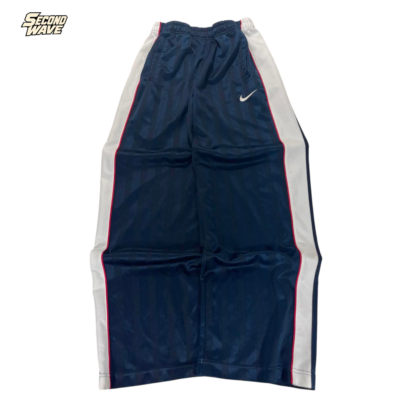 Y2K NIKE BLUE/WHITE TRACK PANTS (L) ⁹