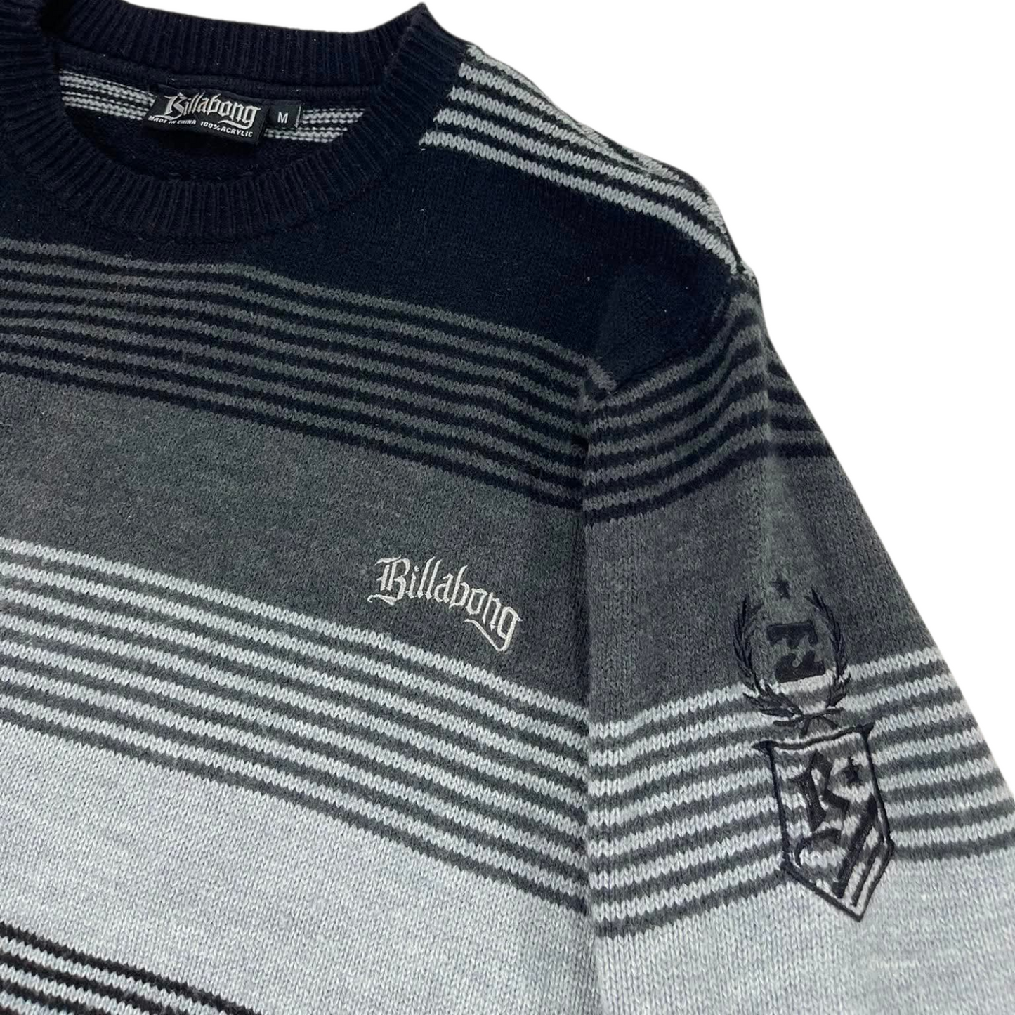 Y2K BILLABONG STRIPED SWEATER (M)