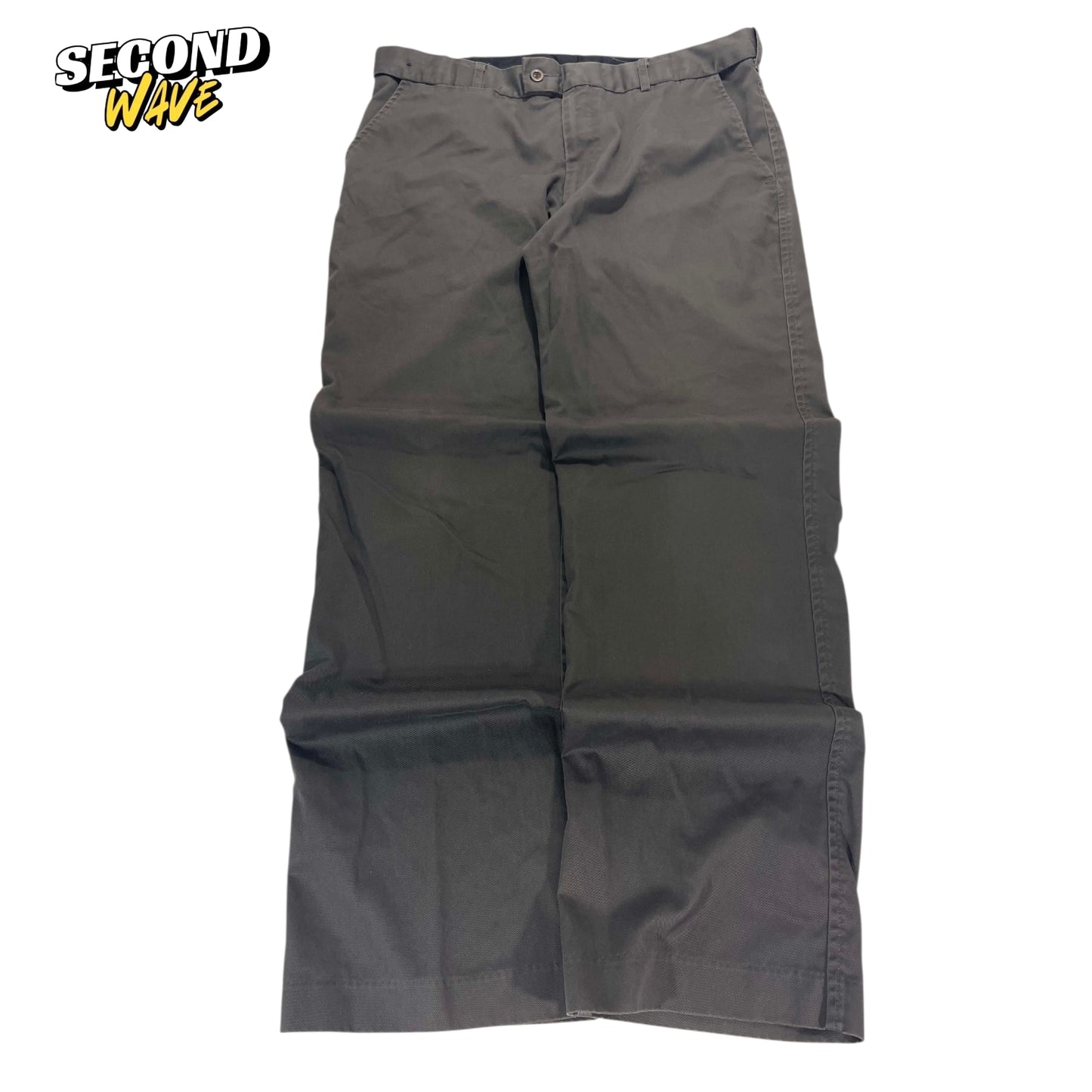 CHISEL GRAY WIDE LEG PANTS (36")