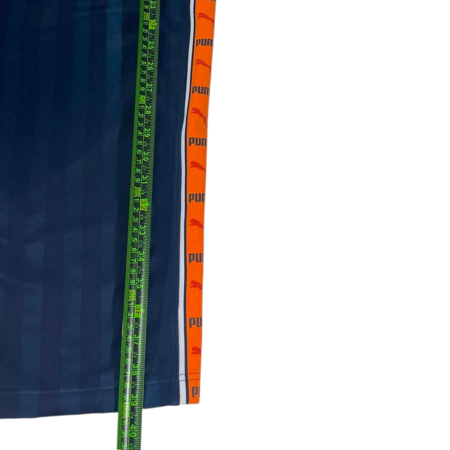 VINTAGE PUMA NAVY BLUE TRACK PANTS (L)
