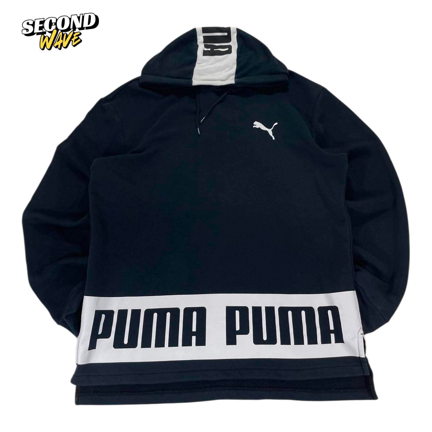 PUMA HOODIE WITH WHITE ACCENTS (L)