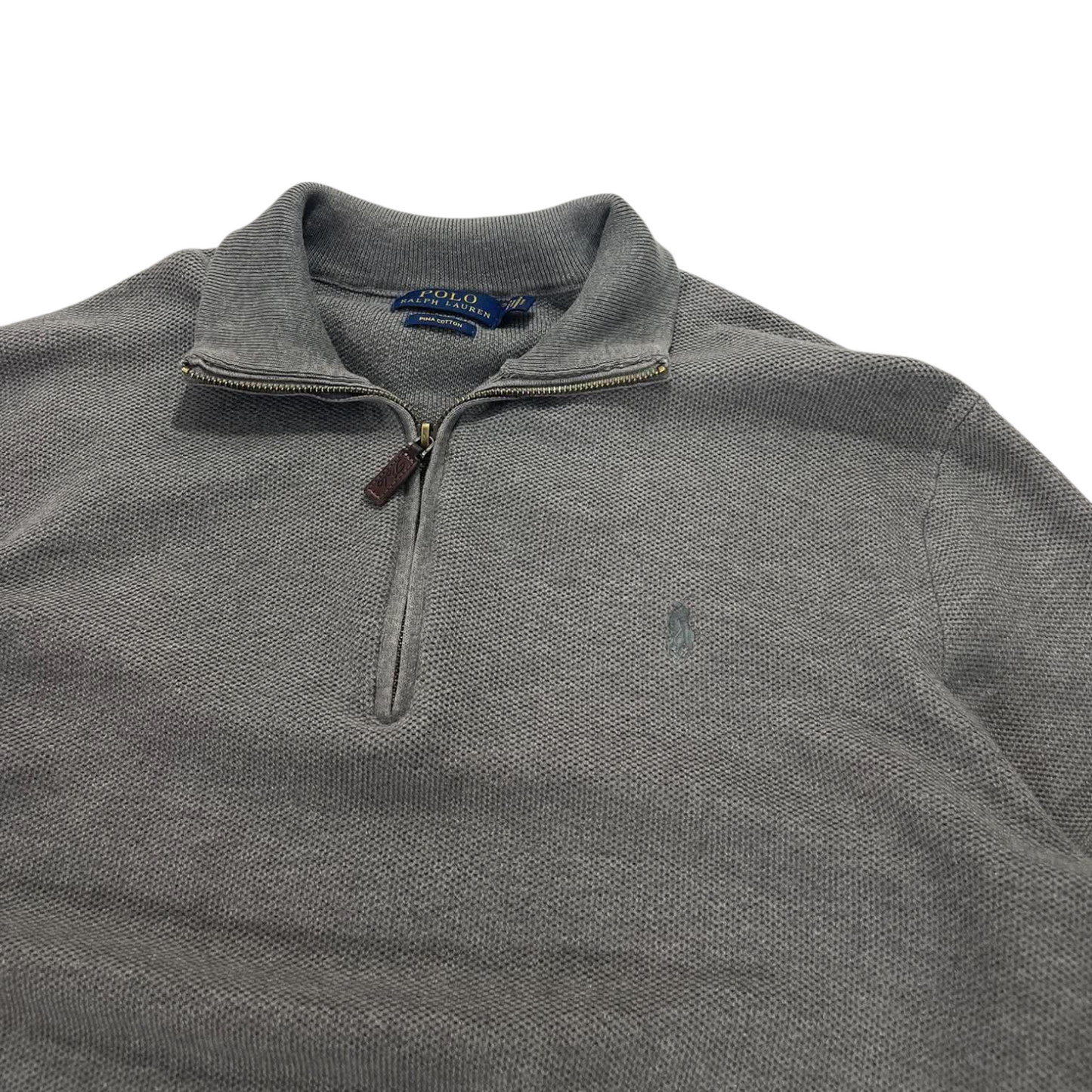 POLO RALPH LAUREN GRAY QUARTER ZIP (M - L)