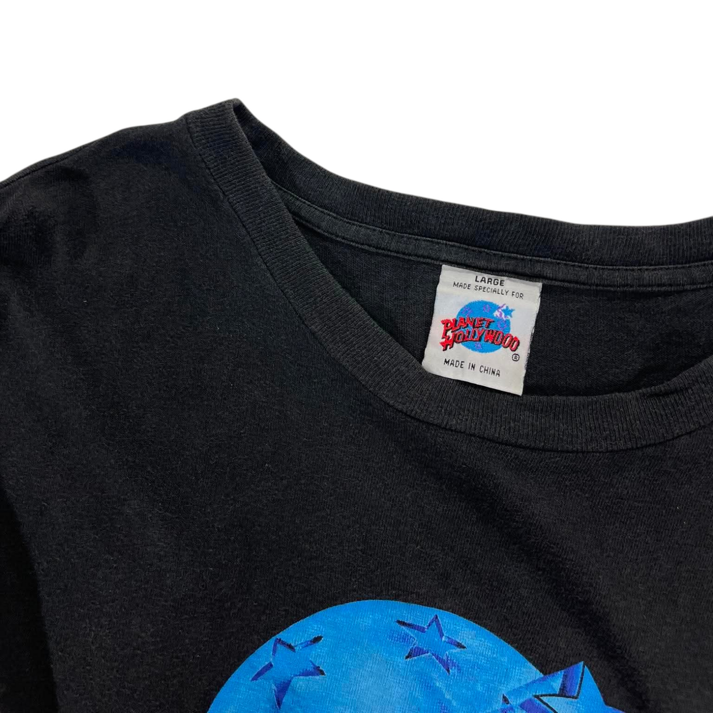 PLANET HOLLYWOOD LONDON BLACK GRAPHIC TEE (L)