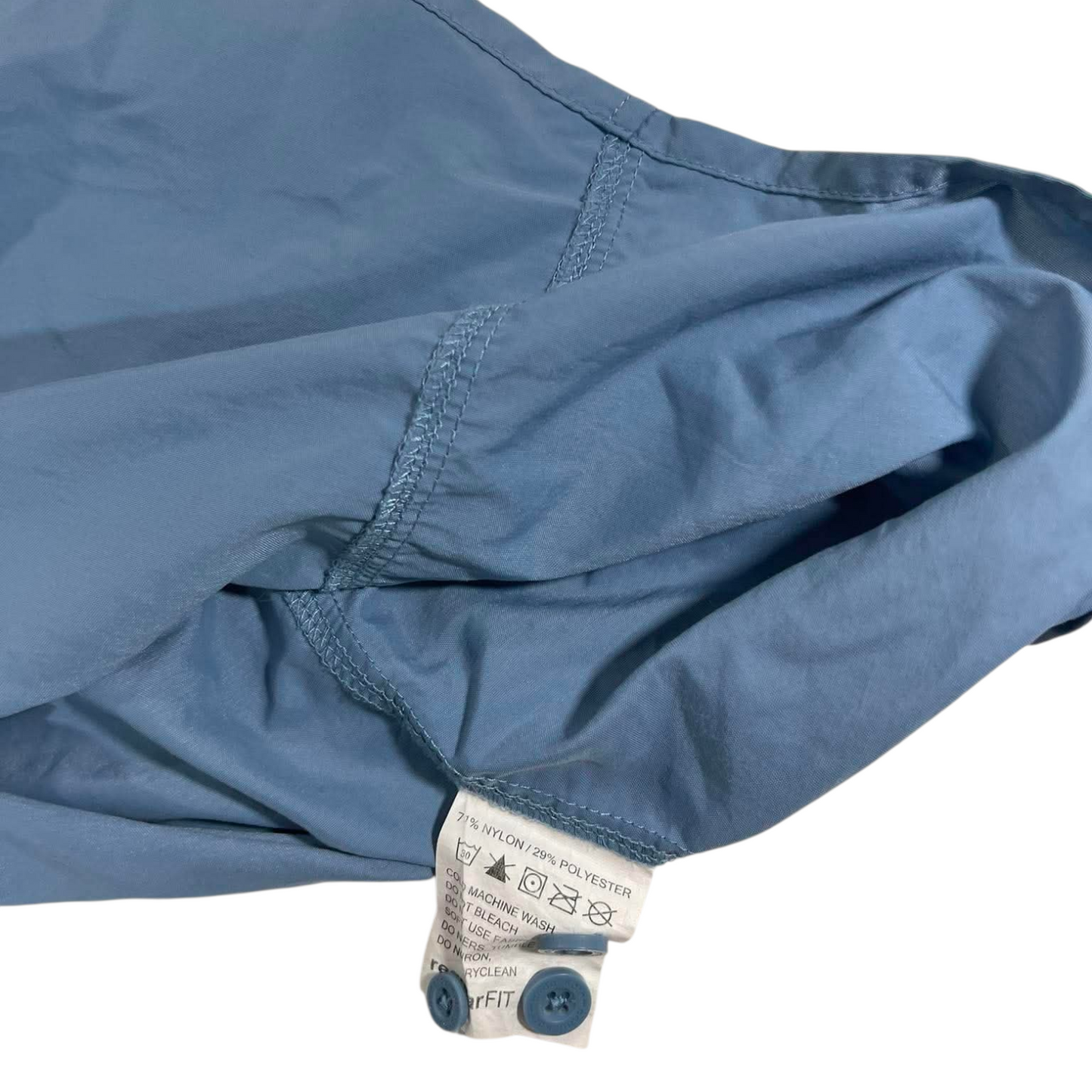 KATHMANDU BLUE BUTTON UP SHIRT (L)