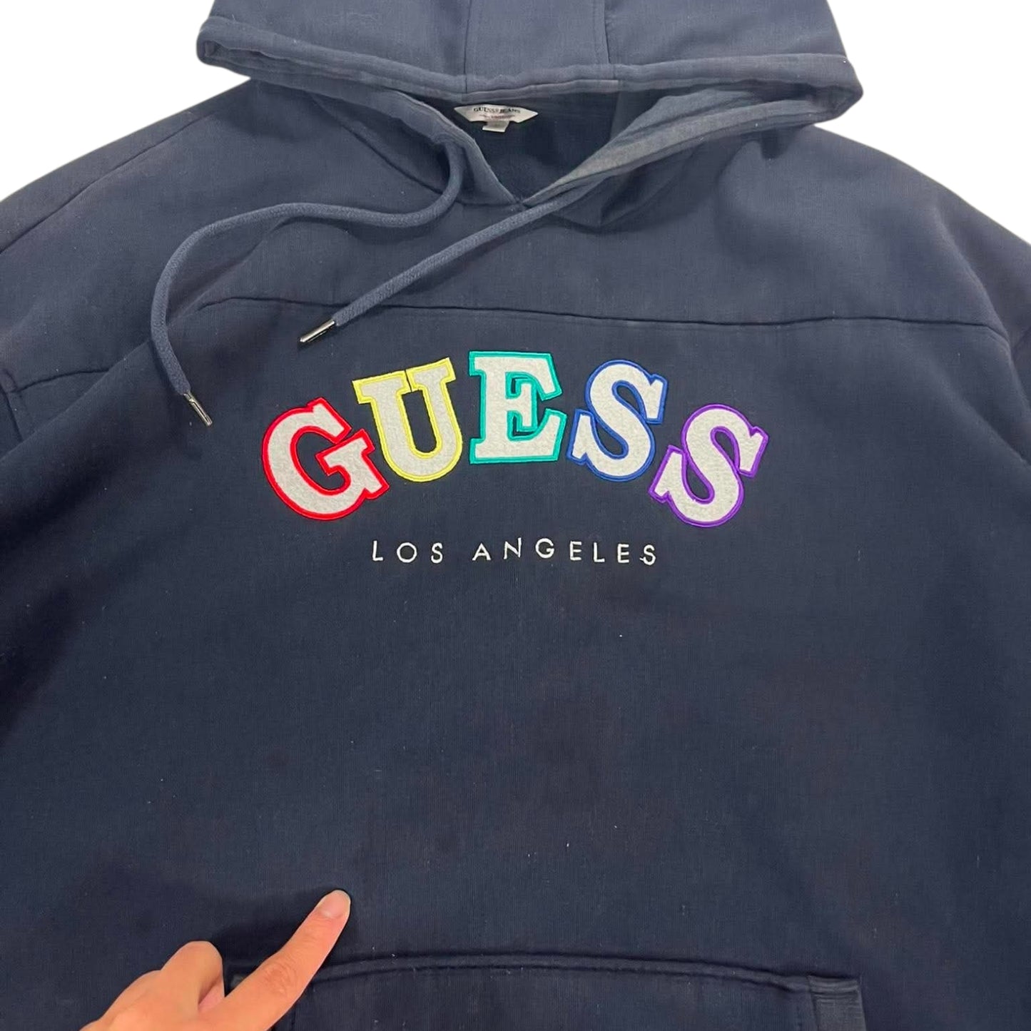 GUESS LOS ANGELES NAVY BLUE HOODIE (XL)