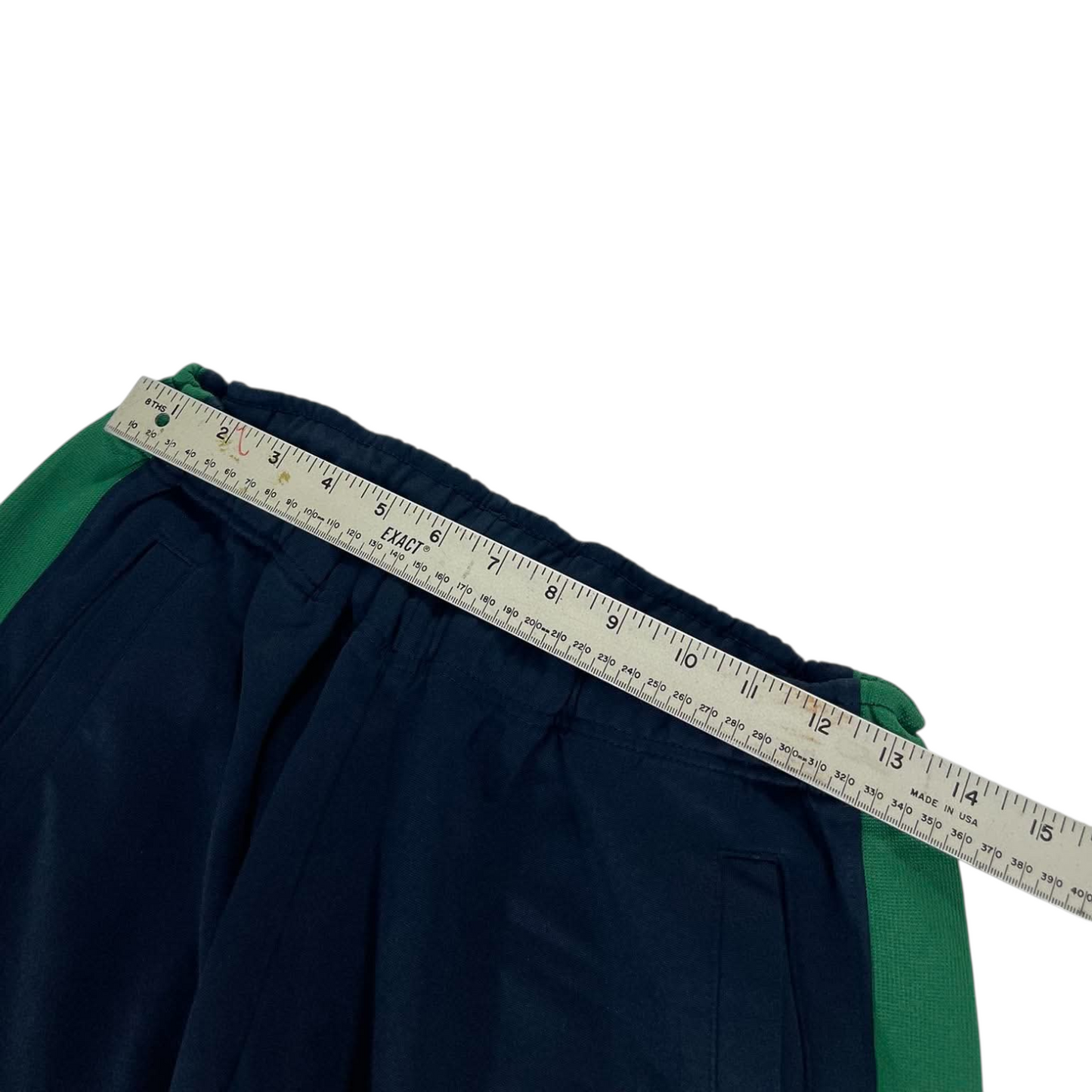 Y2K NIKE NAVY/GREEN TRACK PANTS¹⁴ (BEST FIT M - L)