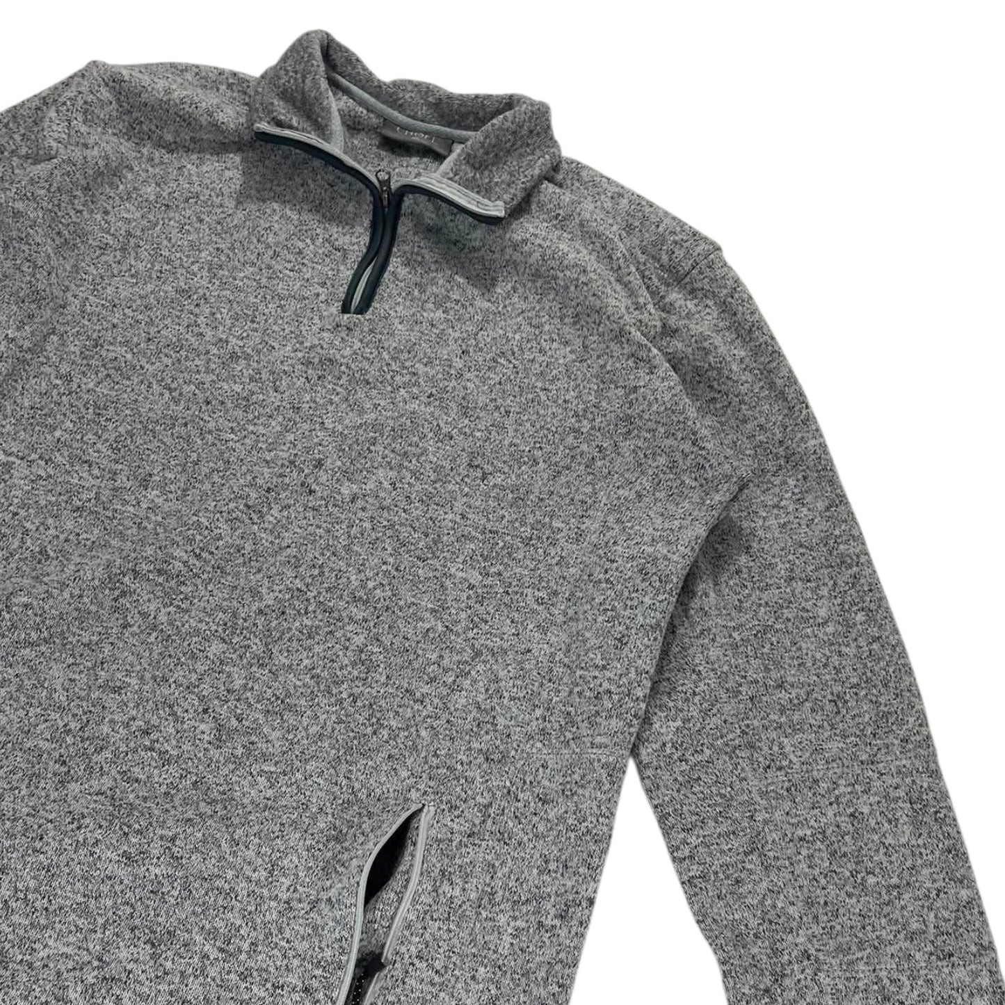VINTAGE CHISEL GREY QUARTER ZIP FLEECE (XL)