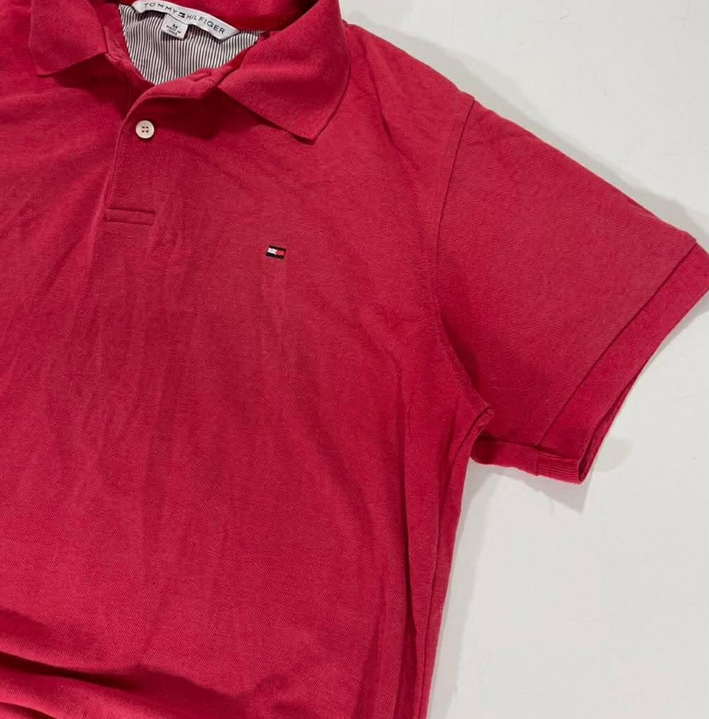 TOMMY HILFIGER RED POLO SHIRT (M)