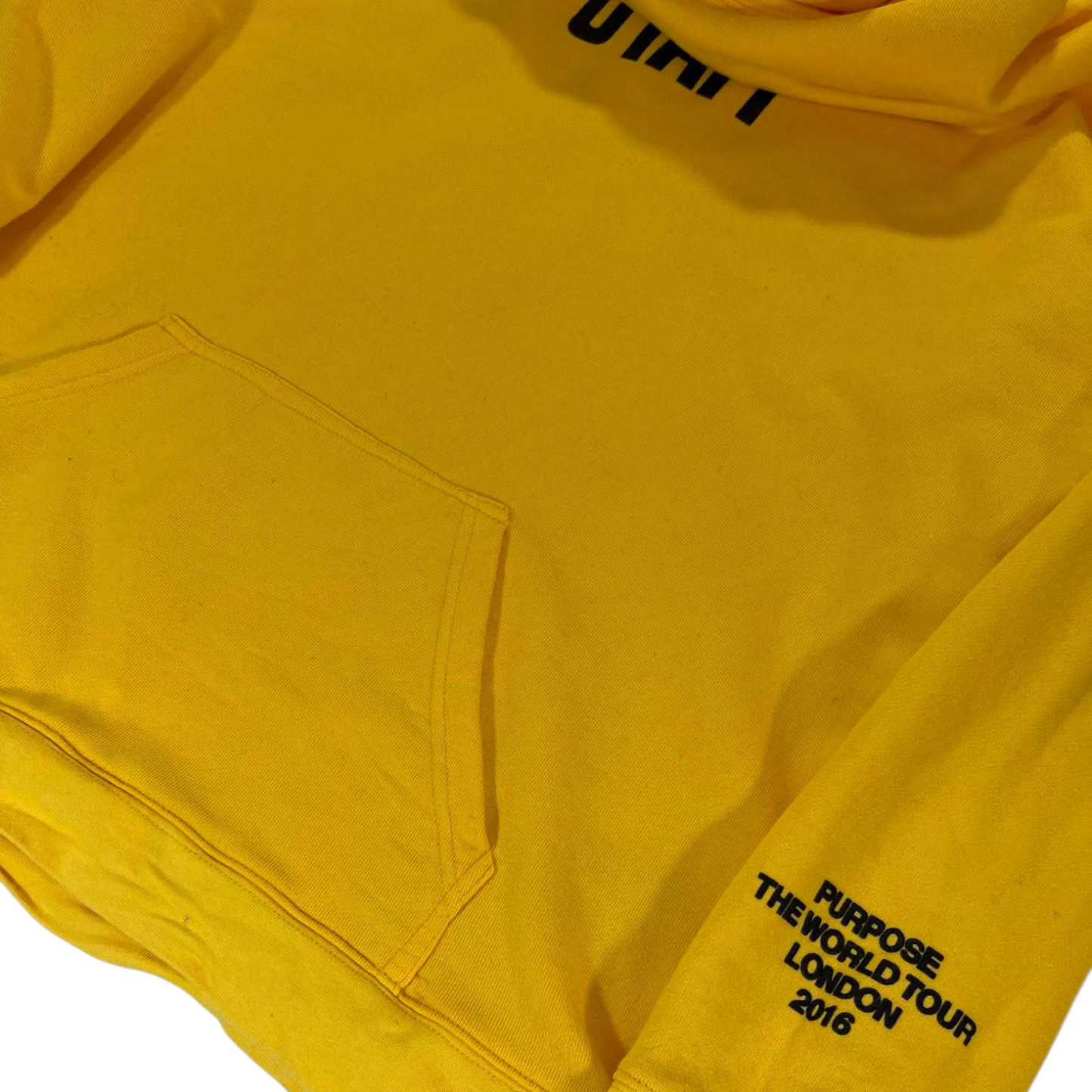 PURPOSE TOUR LONDON YELLOW HOODIE (L)