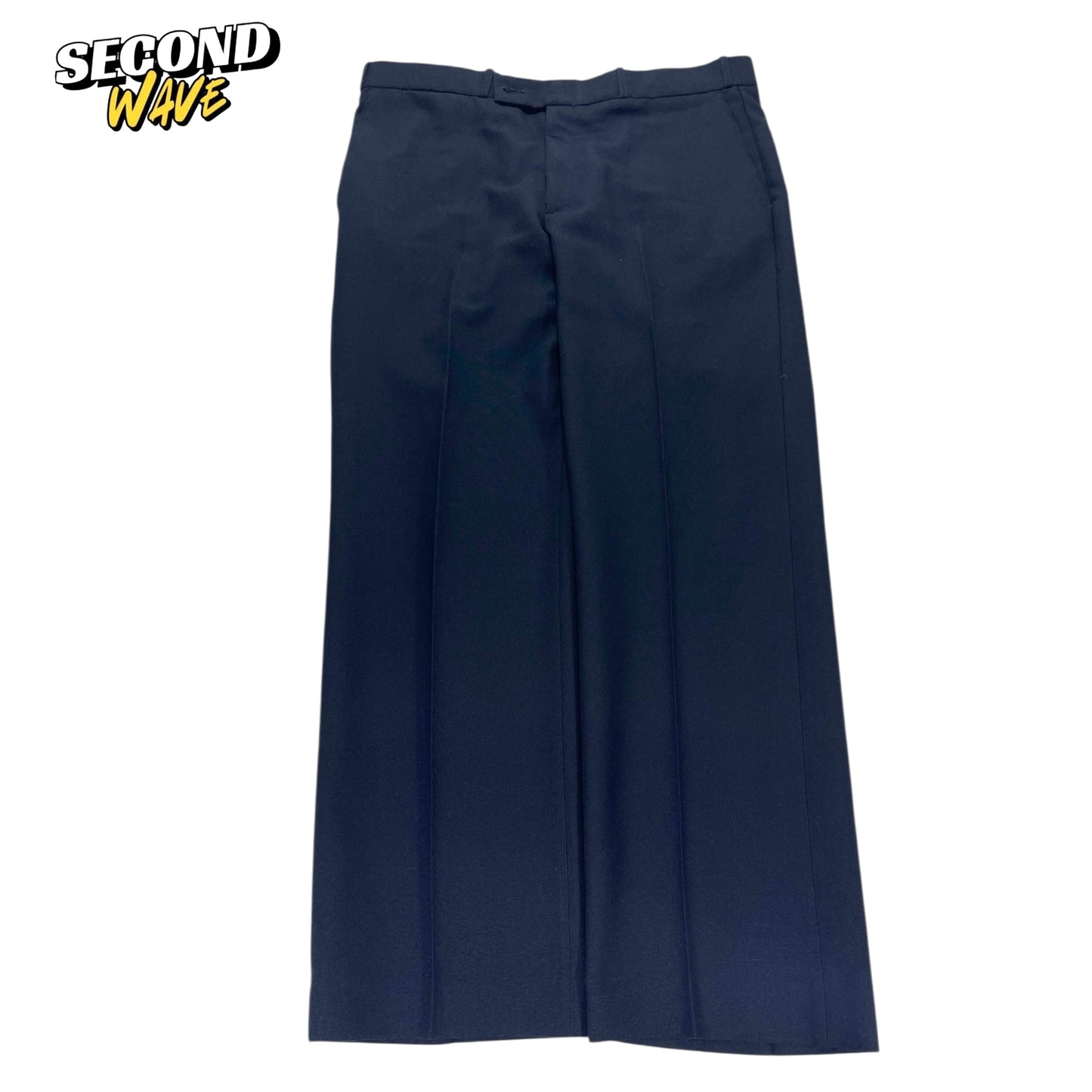 FARAH NAVY BLUE WIDE LEG PANTS (36)