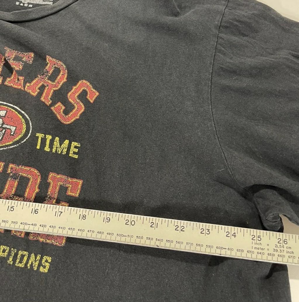 SAN FRANCISCO 49ers BLACK COTTON T-SHIRT (2XL-3XL)