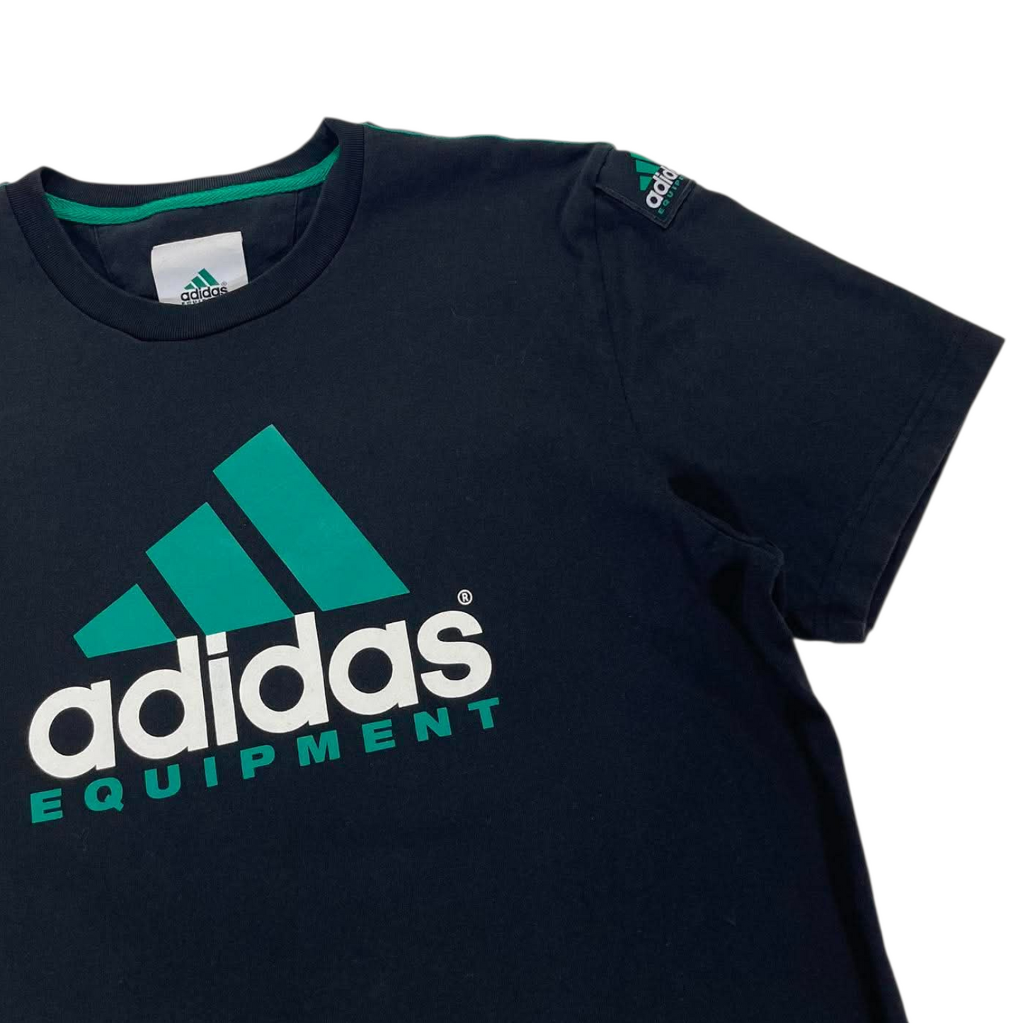 VINTAGE ADIDAS EQUIPMENT NAVY BLUE COTTON T-SHIRT (M)