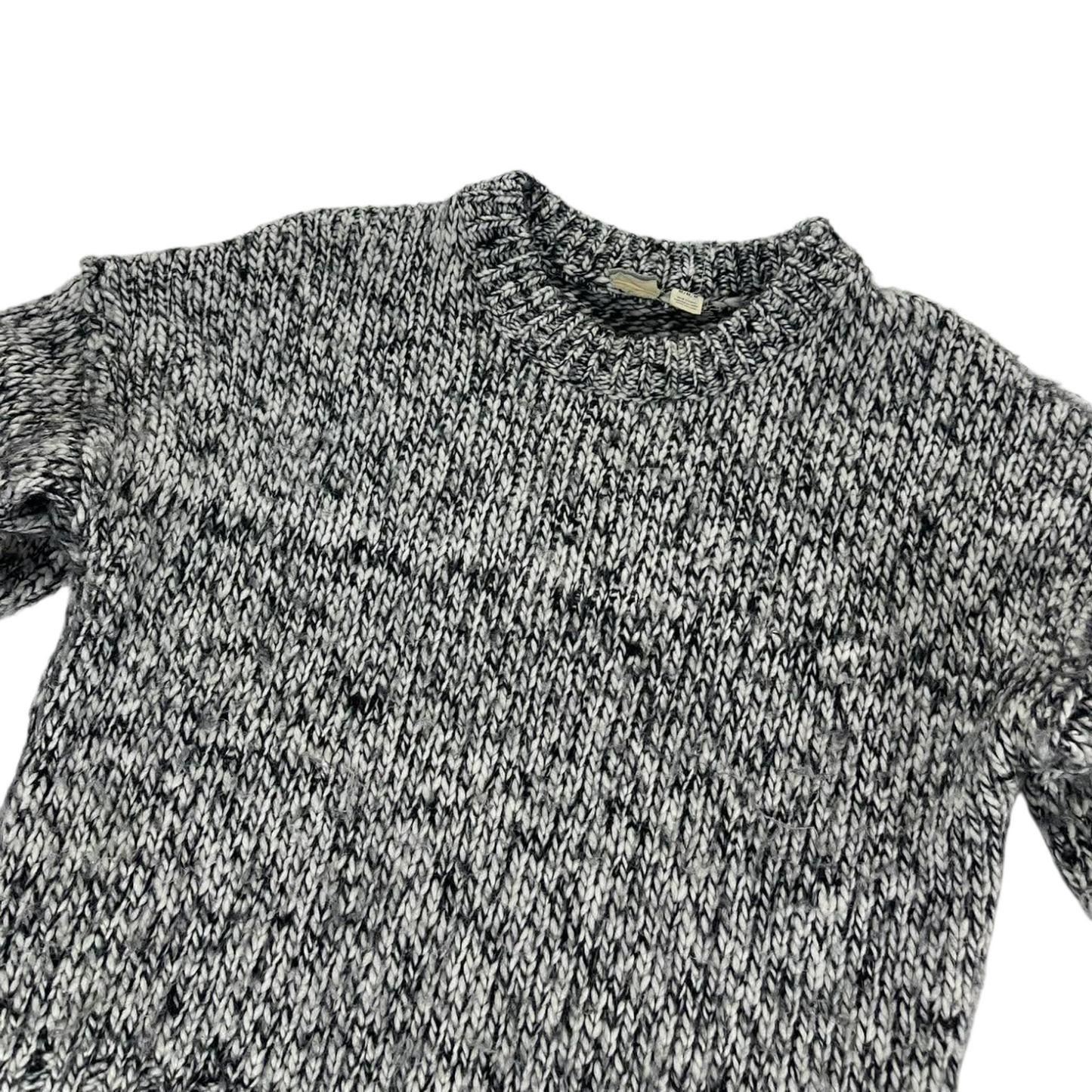 VINTAGE ROXY GREY MARLED KNIT SWEATER (M)