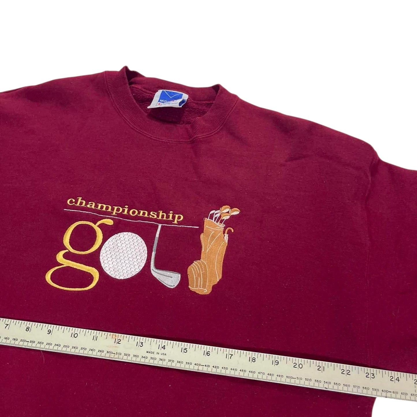 90S BURGUNDY GOLF CHAMPIONSHIP CREWNECK (XL)