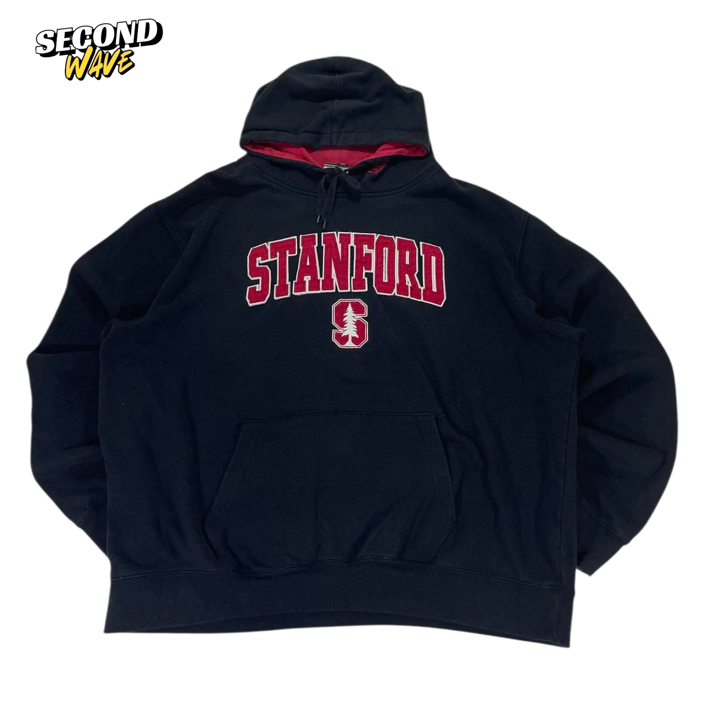 VINTAGE EMBROIDERED STANFORD UNIVERSITY BLACK HOODIE (XL-XXL)